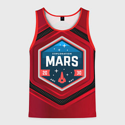 Майка-безрукавка мужская MARS NASA, цвет: 3D-красный