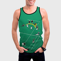 Майка-безрукавка мужская Игра в регби, цвет: 3D-черный — фото 2