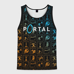 Майка-безрукавка мужская PORTAL, цвет: 3D-черный