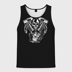 Мужская майка без рукавов Движковый череп