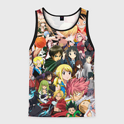 Мужская майка без рукавов Аниме коллаж