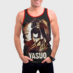 Майка-безрукавка мужская Yasuo, цвет: 3D-красный — фото 2