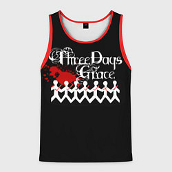 Майка-безрукавка мужская Three days grace, цвет: 3D-красный