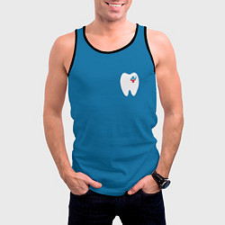 Майка-безрукавка мужская Стоматолог, цвет: 3D-черный — фото 2