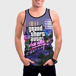 Майка-безрукавка мужская Grand Theft Auto Vice City, цвет: 3D-черный — фото 2