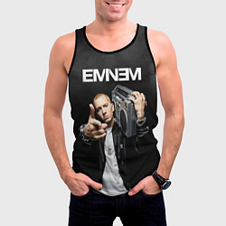 Майка-безрукавка мужская EMINEM, цвет: 3D-черный — фото 2