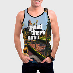 Майка-безрукавка мужская Grand Theft Auto, цвет: 3D-черный — фото 2