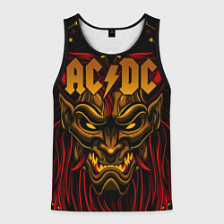 Майка-безрукавка мужская ACDC, цвет: 3D-черный