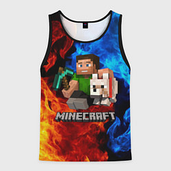 Майка-безрукавка мужская MINECRAFT, цвет: 3D-черный