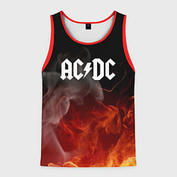 Майка-безрукавка мужская AC DC, цвет: 3D-красный
