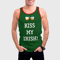 Майка-безрукавка мужская Kiss my Irish, цвет: 3D-красный — фото 2
