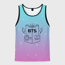 Майка-безрукавка мужская BTS, цвет: 3D-черный