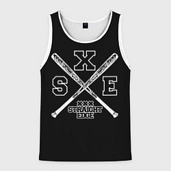 Майка-безрукавка мужская Straight edge, цвет: 3D-белый
