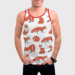 Майка-безрукавка мужская Лисий хвост, цвет: 3D-красный — фото 2
