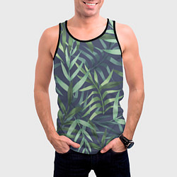 Майка-безрукавка мужская Арт из джунглей, цвет: 3D-черный — фото 2