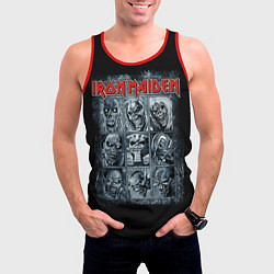 Майка-безрукавка мужская Iron Maiden, цвет: 3D-красный — фото 2