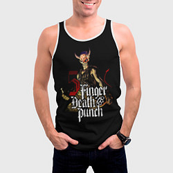 Майка-безрукавка мужская Five Finger Death Punch, цвет: 3D-белый — фото 2