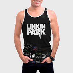 Майка-безрукавка мужская LINKIN PARK, цвет: 3D-белый — фото 2