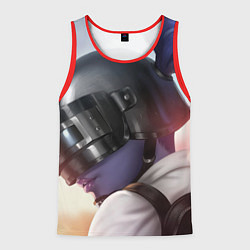 Майка-безрукавка мужская PUBG, цвет: 3D-красный