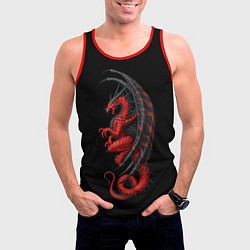 Майка-безрукавка мужская Red Dragon, цвет: 3D-красный — фото 2