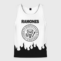 Майка-безрукавка мужская RAMONES, цвет: 3D-белый