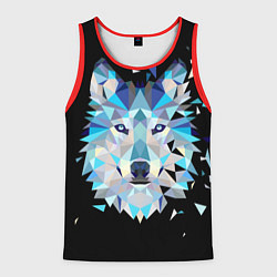 Майка-безрукавка мужская Волк, цвет: 3D-красный