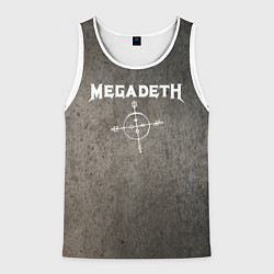 Майка-безрукавка мужская Megadeth, цвет: 3D-белый