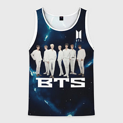 Майка-безрукавка мужская BTS, цвет: 3D-белый