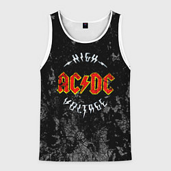 Майка-безрукавка мужская ACDC, цвет: 3D-белый