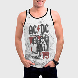 Майка-безрукавка мужская ACDC, цвет: 3D-черный — фото 2