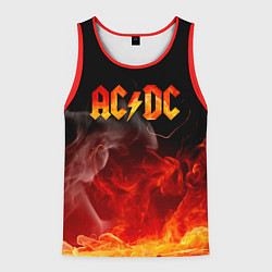 Майка-безрукавка мужская ACDC, цвет: 3D-красный