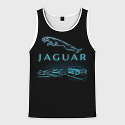 Майка-безрукавка мужская Jaguar, цвет: 3D-белый