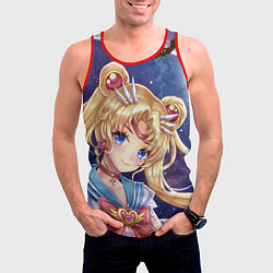 Майка-безрукавка мужская SAILOR MOON, цвет: 3D-красный — фото 2