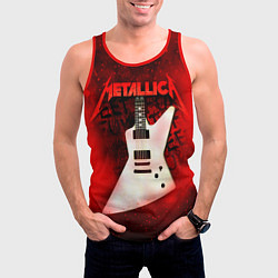 Майка-безрукавка мужская Metallica, цвет: 3D-красный — фото 2