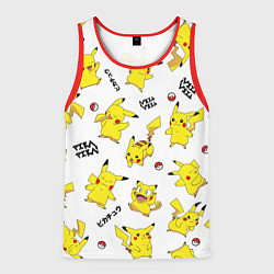 Майка-безрукавка мужская ПИКАЧУ, цвет: 3D-красный