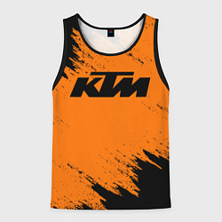 Майка-безрукавка мужская KTM, цвет: 3D-черный