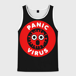 Майка-безрукавка мужская Panic Virus, цвет: 3D-белый