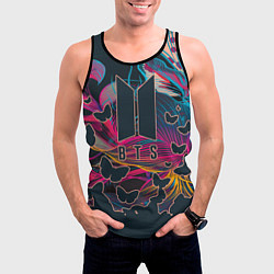 Майка-безрукавка мужская BTS, цвет: 3D-черный — фото 2