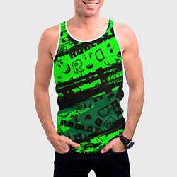 Майка-безрукавка мужская Roblox, цвет: 3D-белый — фото 2