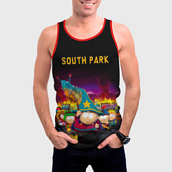 Майка-безрукавка мужская Южный Парк, цвет: 3D-красный — фото 2