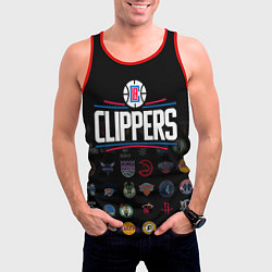 Майка-безрукавка мужская Los Angeles Clippers 2, цвет: 3D-красный — фото 2