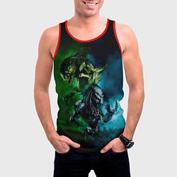 Майка-безрукавка мужская PREDATOR, цвет: 3D-красный — фото 2