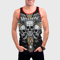 Майка-безрукавка мужская Megadeth, цвет: 3D-красный — фото 2