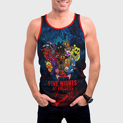 Майка-безрукавка мужская Five Nights At Freddys, цвет: 3D-красный — фото 2