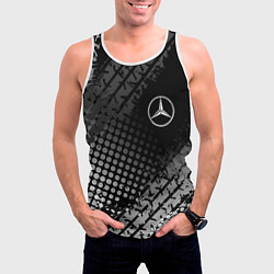 Майка-безрукавка мужская Mercedes-Benz, цвет: 3D-белый — фото 2