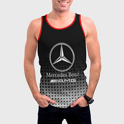 Майка-безрукавка мужская Mercedes-Benz, цвет: 3D-красный — фото 2
