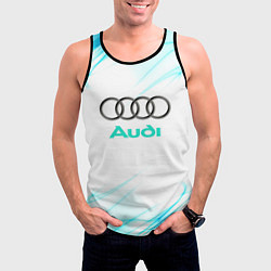 Майка-безрукавка мужская Audi, цвет: 3D-черный — фото 2