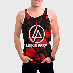 Майка-безрукавка мужская Linkin Park, цвет: 3D-белый — фото 2