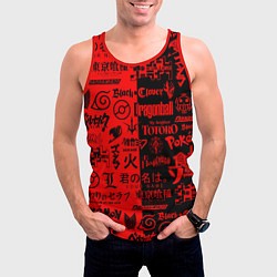 Майка-безрукавка мужская ЛОГОТИПЫ АНИМЕ, цвет: 3D-красный — фото 2