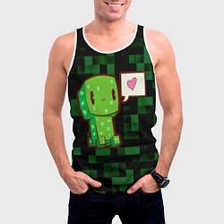 Майка-безрукавка мужская Minecraft Creeper, цвет: 3D-белый — фото 2